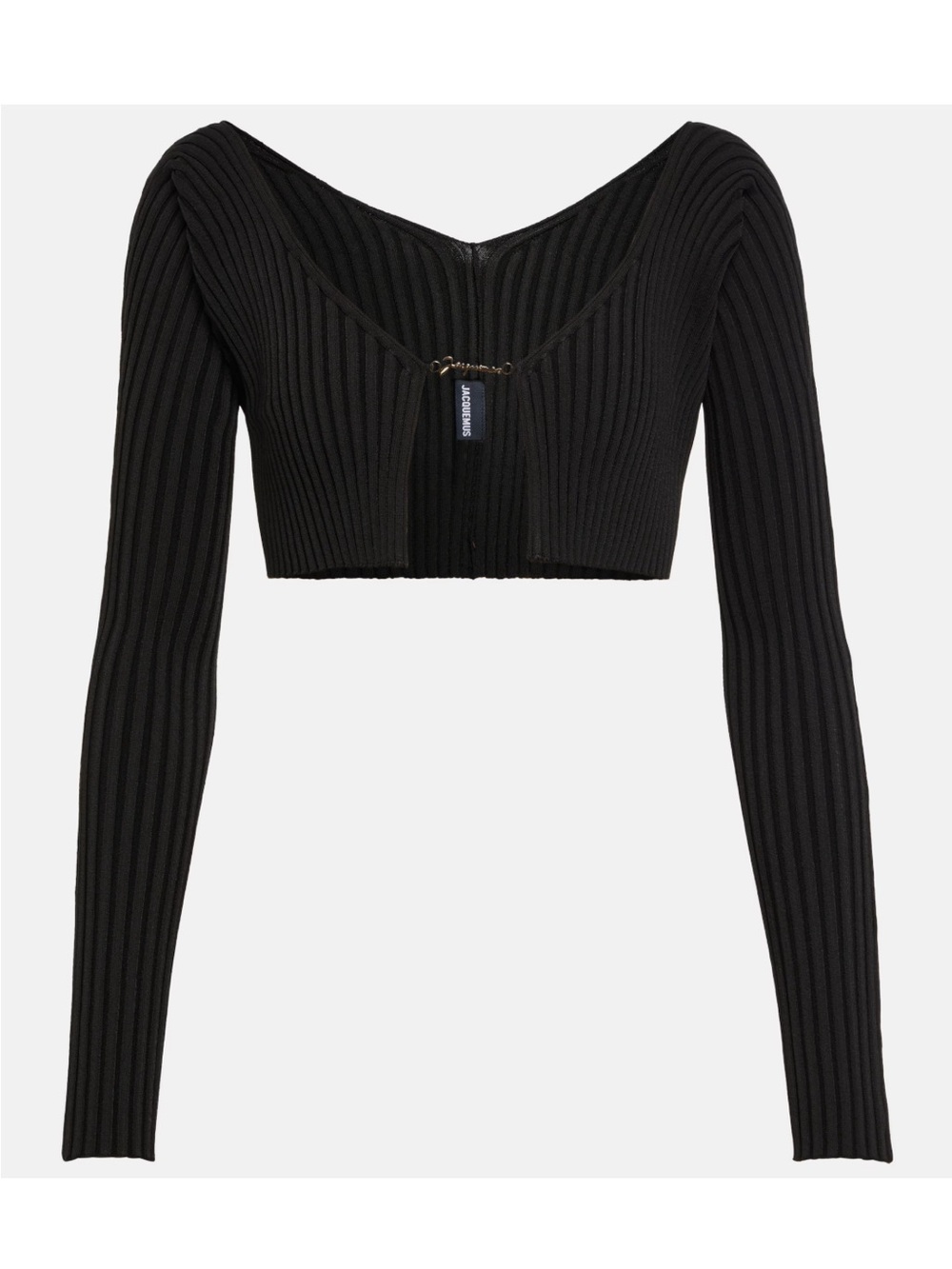 Jacqumus cropped ribbed sweater 36